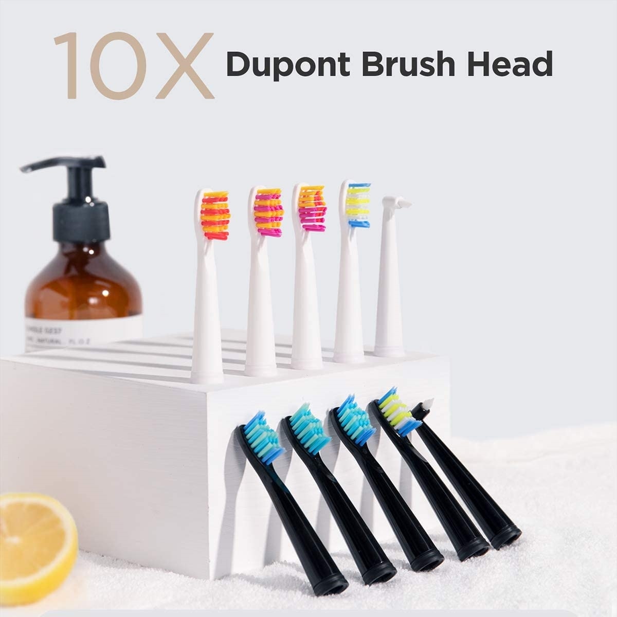 Rechargeable Toothbrush with 10 Brush Heads