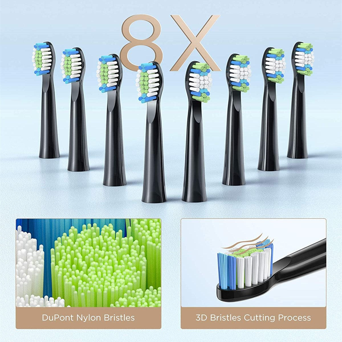 Rechargeable Electric 8 Toothbrush Brush